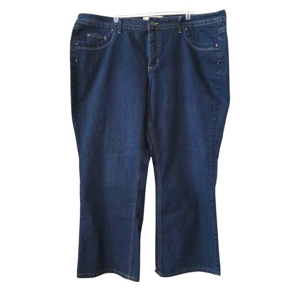 JMS Just My Size Plus Size 26W Bootcut Jeans Dark Wash Stretch Denim Classic Fit - Picture 2 of 7